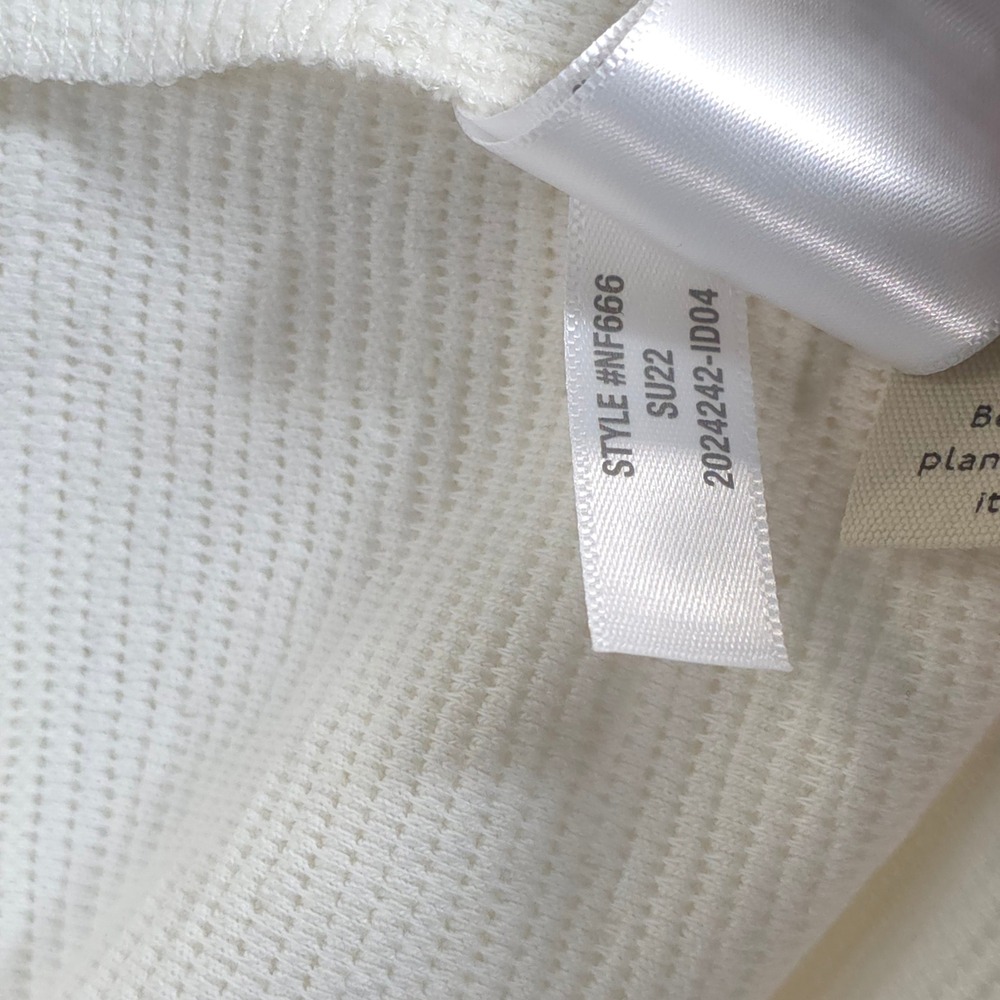 Madewell Ribbed Knit Crop Tank Top Womens L V-Neck Cream Coastal Minimalist - Picture 7 of 8